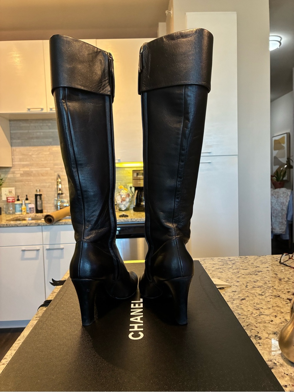 Chanel High Boots With Fold Over At The Top - Picture 5 of 11